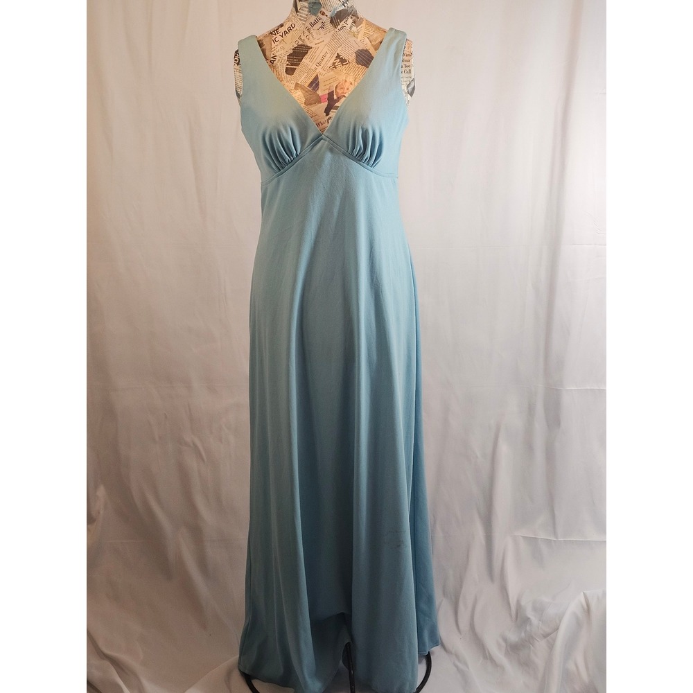 Hand‎ made vintage maxi dress. Blue Size Small Needs Altered. Please Read.